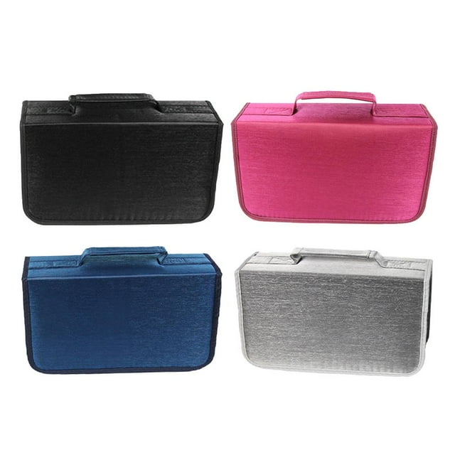 Estuche de almacenamiento Baoblaze capacidad 128 discos portátil Soporte de billetera para CD DVD