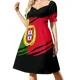 thumbnail image 2 of Vestido sin mangas con la bandera de Portugal Vestidos de mujer Ropa estética vestidos de noche para mujer Vestido, 2 of 7