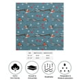 thumbnail image 5 of Head Scarf, Bullfinches Branches And Balls Square Satin Hair Scarves Silk Bandana Scarf Headscarf for Women Wrap Neck, 5 of 7
