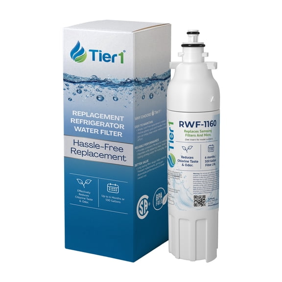 Tier1 RWF1160 ADQ73613401 Refrigerator Water Filter | Replacement for LG LT800P, 46-9490, fl-rf20 | Fridge Filter Lasts up to 6 Months | Easy Install | Odor Control | Enjoy Great Tasting Water & Ice