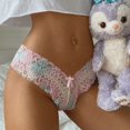 thumbnail image 1 of Bragas Sexy de encaje para mujer con agujeros sin costuras/ropa interior suave Transparente transpirable/Tanga de algodón, 1 of 4