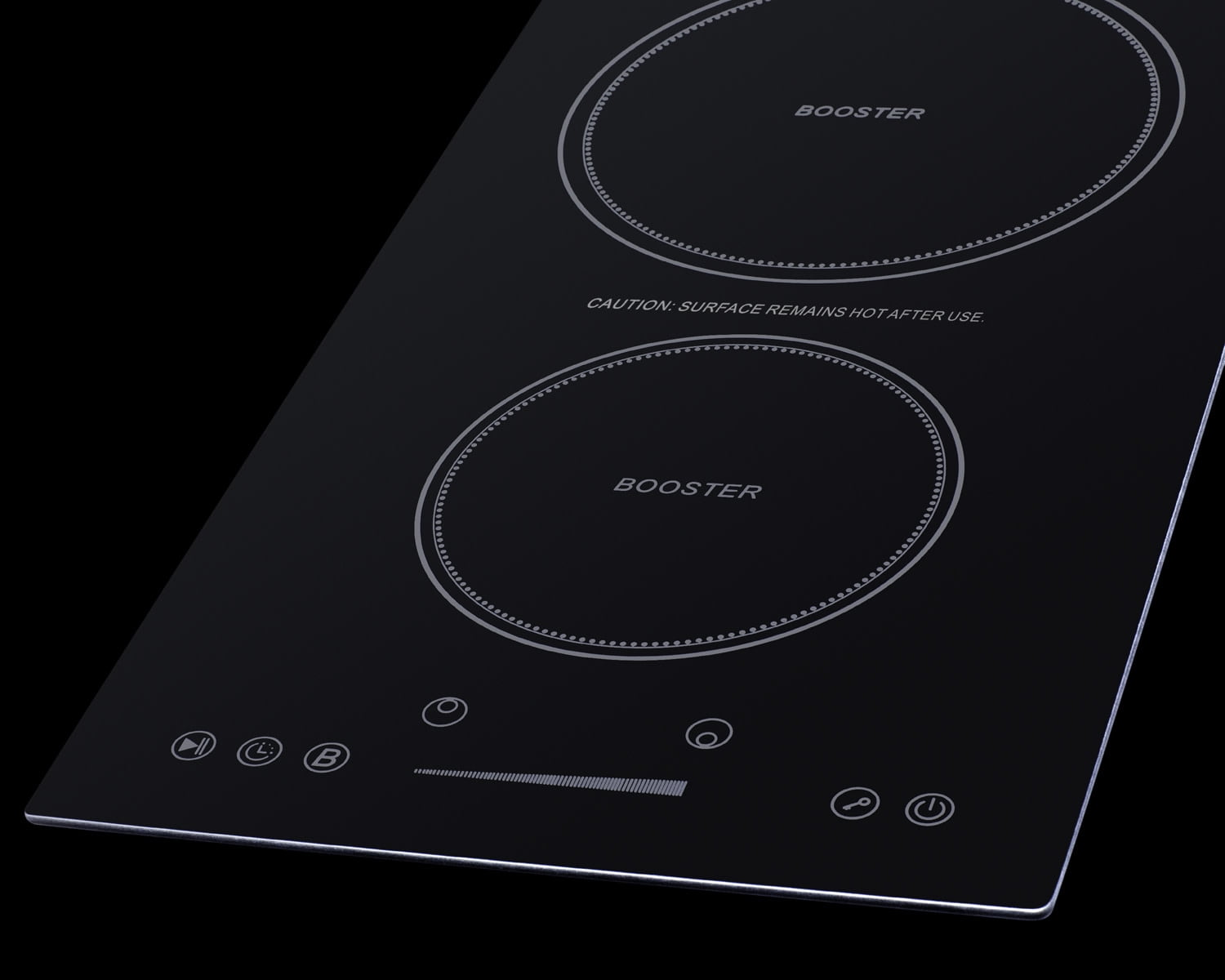 12" Wide 208-240V 2-Zone Induction Cooktop Induction Cooktop With Safety Shutoff