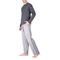thumbnail image 2 of SLEEPHERO Men’s Pajama Set Flannel Pajamas For Men 2 Piece PJ Set with Plaid Pajama Pants and Long Sleeve Henley T-Shirt Charcoal with Mini Aspen Plaid XXX-Large, 2 of 4