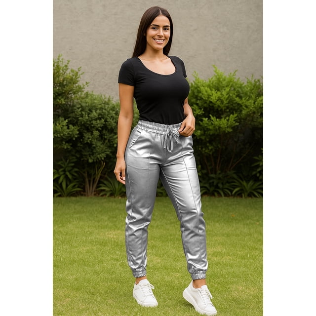 Jogger elegante Plata extra grande