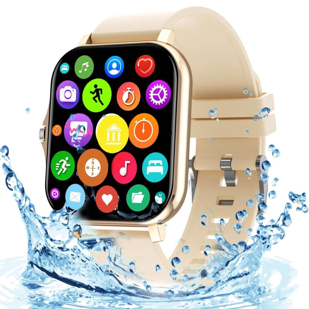 Wmkox8yii 1.7" Smart Watch for Men Women with Bluetooth Call,Make Calls and Text Reply,AI Control,Fitness Tracker,Compatible iOS and Android,IP67 Waterproof,3 Days Use,Multiple Languages