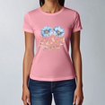 thumbnail image 4 of NAMTYQX Short Sleeve Blouses for Women Muster Crewneck Graphic Light Short Sleeve Airoft Plus Size Loose Basic Women's Blouses Pink Size XL, 4 of 5
