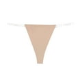 thumbnail image 1 of Ropa interior sin costuras de seda helada para mujer, cintura baja - Poliéster, transparente/fino, transpirable, lavado a mano, tallas S/M/L, 1 of 3