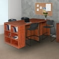 thumbnail image 2 of Regency Legacy Stand Up Desk Quad with Bookcase End- Cherry, 2 of 5