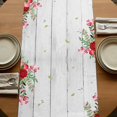 thumbnail image 5 of Table Runners 70 Inches Long Dress Scarves, Valentine's Day Farmhouse Coffee/Dining/Kitchen Table Decor, Holiday Table Runner, Red Plaid Truck Roses Love Leaves Wood 13x70 Inch, 5 of 9