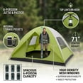 thumbnail image 4 of XL Camping Tents 6 Person for Family Camping Hiking Fishing Waterproof & Windproof Easy Setup, 4 of 8