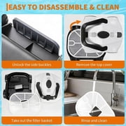 Automatic Robotic Pool Vacuum, Electric Pool Cleaning Robot with Remote Control, Debris Removal System, White