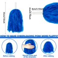 thumbnail image 2 of 15Pcs Cheerleading Pom Poms, Adorable Cheerleader Pompoms Hand Flowers for Kids Adults Ball Dance Sports Team Spirit Cheering Fancy Dress Night Party, Blue, 2 of 6