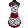 thumbnail image 2 of Hyzrz Lovely Lady Dot Canvas Funny Apron Restaurant Kitchen Aprons for Women Girls with Pocket (Black), 2 of 3