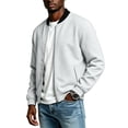 thumbnail image 2 of Men Full-Zip Bomber Jacket Lightweight Windbreaker Jackets Casual Softshell Flight Fashion Fall Winter Coat with Pocket XL, 2 of 9