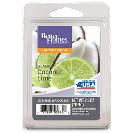 Better Homes & Gardens Island Coconut Lime Scented Wax Melts, 6 Count