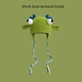 thumbnail image 4 of Otoño e invierno monstruo verde Shrek parodia de dibujos animados linda lana tejida a mano, 4 of 5