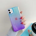 thumbnail image 1 of Compatible avec Étui iPhone, Motif Mode Coloré Dégradé Carré Pailleté Mince Doux TPU Antichoc pour iPhone TP MAX (Violet), 1 of 6