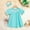 Blue, variant on ZEHJUHAN Toddler Girls' Solid Color Dress Ruffle Short Sleeve Bunny Embroidery Dress with Headband Bow Blue，3-6M