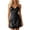 Black, variant on ZyeKqe Babydoll Lingerie for Women Spaghetti Strap Sleeveless V Neck Side Slit Nightgown Casual Loungewear Sleep Shirts
