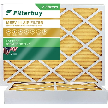 

Filterbuy 20x25x4 MERV 11 Pleated HVAC AC Furnace Air Filters (2-Pack)