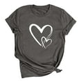 thumbnail image 5 of Erwazi Women's Valentine's Day T-Shirt Heart Print Crew Neck Short Sleeve Casual Summer Top, 5 of 7