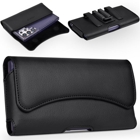 Funda de Cinturón ACCKUO de Cuero Compatible con iPhone Pro Negra