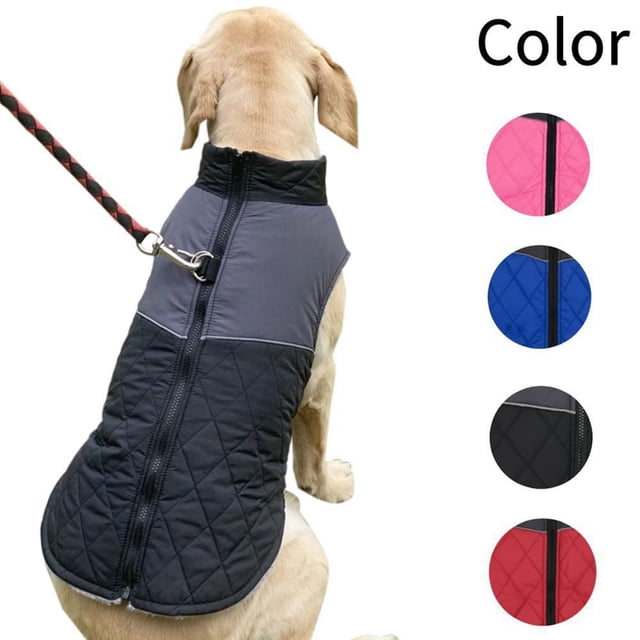 Chaqueta de invierno para perros, impermeable, resistente al viento, súper cálida, con cierre de cremallera suave para perros pequeños, medianos y grandes.