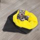 thumbnail image 4 of Saco de Dormir Tipo Cueva, Acogedor y Cálido Cojín para Gatos y Perros, Terciopelo Coral, Entrada Abierta con Soporte, Refugio Multiusos para Mascotas, Cama Suave de Lana de Cordero, 65 X 55 Cm, 4 of 6