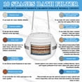 thumbnail image 3 of Yalumo Bath Filter for Tub, Bath Water Filter with 10 Stages & 6000 Gallons, Bathtub Filter for Tub Faucet, Hard Water Softener, Removes Chlorine and Improves Hair, Skin & Nails, White, 3 of 7