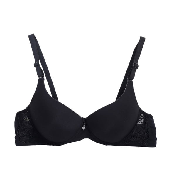 Perfectbot Women's Underwire Push Up Bras Embroidery Minimizer Bra for Everyday Wear with Smooth Fit