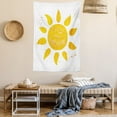 thumbnail image 2 of Quote Tapestry, Sunshine Stylized Lettering with Grungy Effects Featured Better Half Abstract Artistic, Wall Hanging for Bedroom Living Room Dorm Decor, 60W X 80L Inches, Yellow, by Ambesonne, 2 of 5