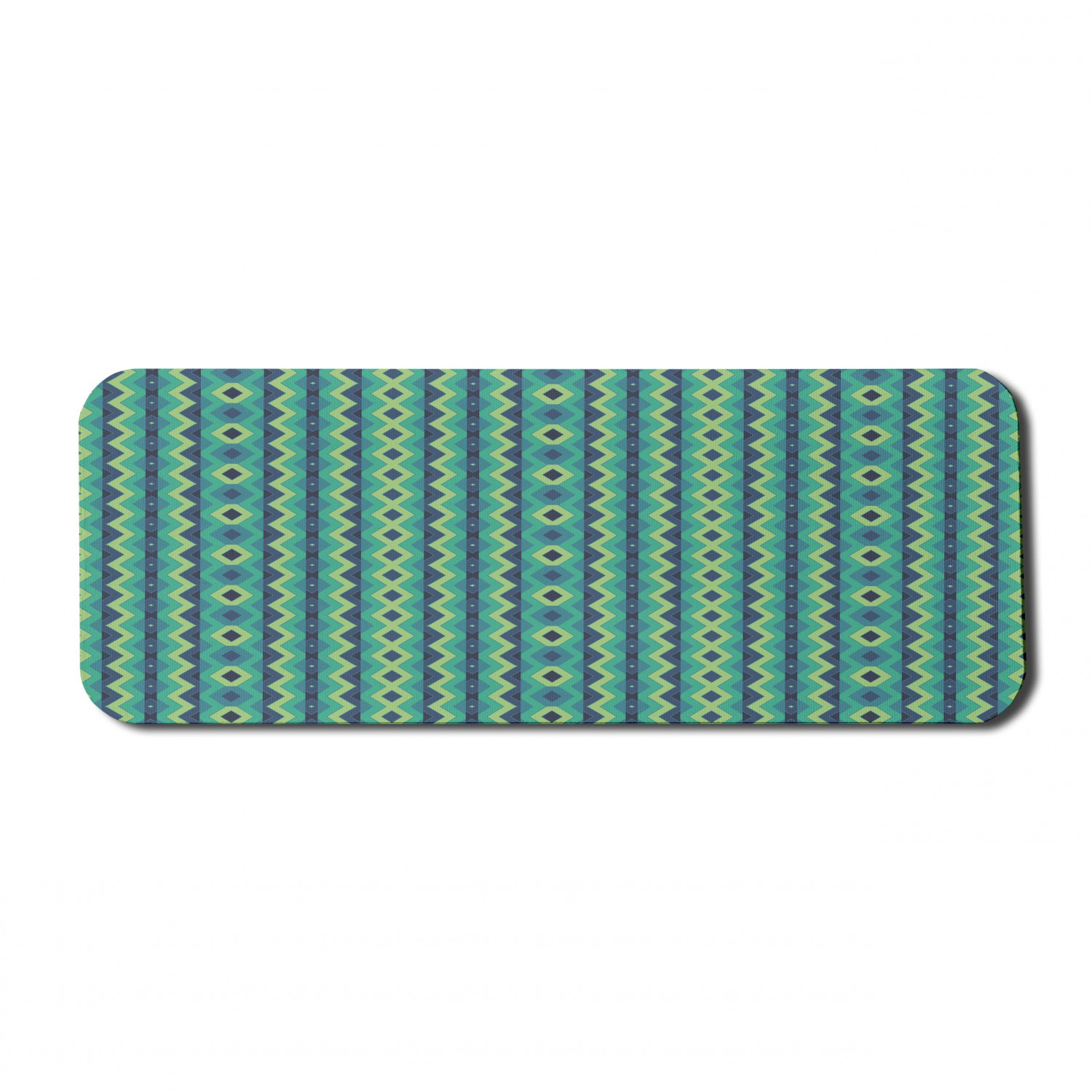 Chevron Computer Mouse Pad, Vertical Borders with Zigzag Stripes Vintage Geometric Abstract