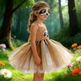 thumbnail image 5 of MEZZALL Cute Cartoon Sloth Girls Dress For Everyday Wear And Performances Halloween Tutu Outfit For Kids Playful Sleeveless Party Dress With Soft Skirt Stylish Clothes Sets, 5 of 5