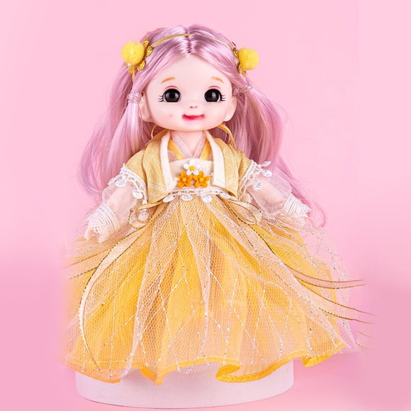 Dvkptbk Palace Antique Style Doll Oriental Decorative Doll Chinese Antique 6.69-Inch Doll Dreamy Gift to Children with Beautiful Hair Accessories Action & Toy Figures