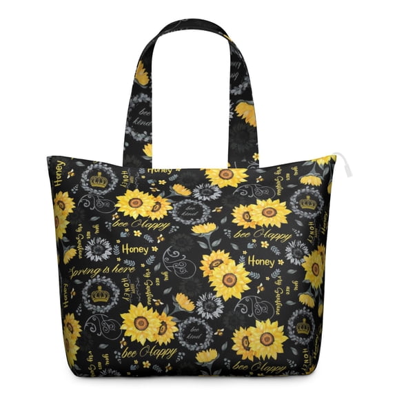 Sunflower Women's Large Weekend Travel Bag Moving Canvas Handbag Thick Double Layer Beach Weekend Travel Unisex Hospital Maternity Delivery with Toiletry Waterproof