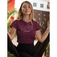 thumbnail image 2 of Live In The Moment Banner T-Shirt Women -Image by Shutterstock, Female Medium, 2 of 4