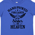 thumbnail image 4 of Inktastic Handpicked for Earth by My Sister in Heaven with Angel Wings Boys or Girls Toddler T-Shirt, 4 of 5