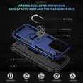 thumbnail image 3 of Decase Compatible with Moto G 5G(2025) Case+1-Pack Tempered Screen Protector, Military Grade Drop Protection Cover with 360° Rotating Kickstand, Heavy Duty Shockproof Rugged Phone Case,Blue, 3 of 7