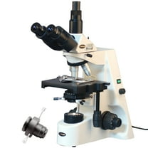 AmScope 40X-2500X Professional Infinity Plan Kohler Trinocular Darkfield Microscope New