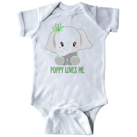 

Inktastic Poppy Loves Me- cute elephant Gift Baby Boy or Baby Girl Bodysuit