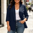 thumbnail image 2 of QQZ Women's Blazer Business Casual Lapel Collar Long Sleeve Open Front Work Office Suit Jackets Blazer, L-5XL Women’s Jackets Fall Long Sleeve, 2 of 8