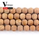 thumbnail image 5 of Cuentas espaciadoras de piedra de jaspe de madera pulida y opaca natural para hacer joyas, collares y pulseras, cuentas redondas mate de 4 mm a 12 mm, 15", 5 of 5