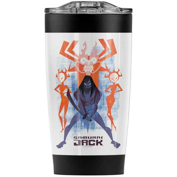 Samurai Jack/Jack Vs Evil Stainless Steel Tumbler 20 oz Coffee Travel Mug/Cup, Vacuum Insulated & Double Wall with Leakproof Sliding Lid | Great for Hot Drinks and Cold Beverages