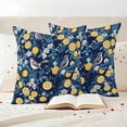 thumbnail image 3 of Lemon Bird Pillow Covers 2 Pack Spring Summer Blue White Floral Leaf Bird Yellow Lemon Navy Blue Pillowcase Waterproof Outdoor Throw Pillow Cover for Patio Garden Square Cushion 24”x24”, 3 of 9