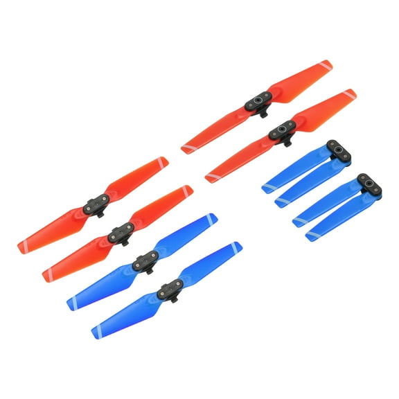 Uxcell 8 Set 4730F RC Propellers Blade Prop 2 Vane 11.9cm Dia Plastic Red Blue Folding Paddle Low-Noise Propeller Drone