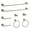 Brushed Nickel-8 PIECES, variant on Bathroom Accessory Set Brushed Nickel 4 Pieces Towel Rack