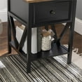 thumbnail image 6 of Walker Edison 19" 1 Drawer Wood Side Table - Reclaimed Barnwood / Black, 6 of 8