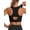 Black, variant on High Impact Sports Bra for Women Adjustable Racerback Full Support Padded Workout Bra for Running Gym Large Bust
