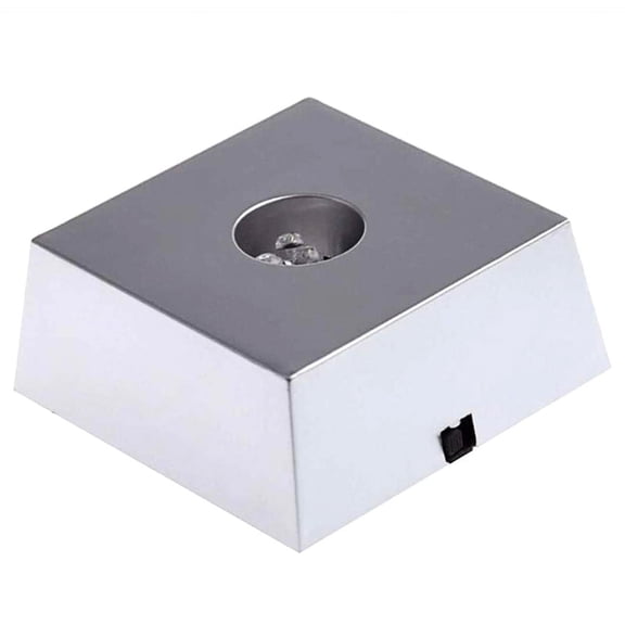 Colorful Changing Plastic Led Light Bottom Base Display Rack Holder Stand for Home Bedroom Crystal Stone Tower Photo Decoration Figurine