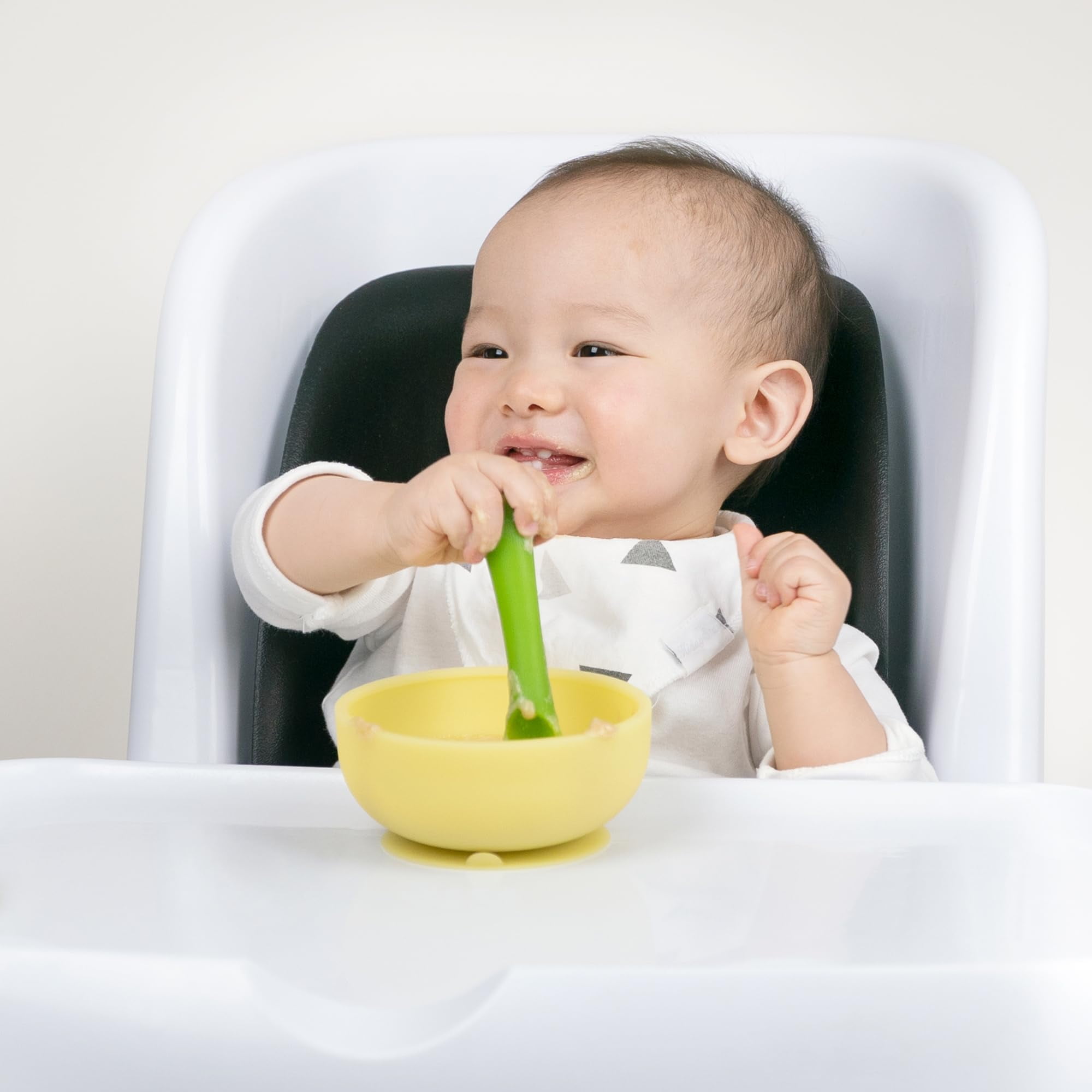 Olababy 100% Silicone Suction Bowl with Lid Bundle for Independent Feeding Baby and Toddler (Lemon + Blueberry)